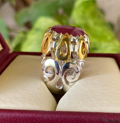 Best Cushion Cut Natural Ruby Ring Original Ruby Stone Ruby Wedding Gift Ring