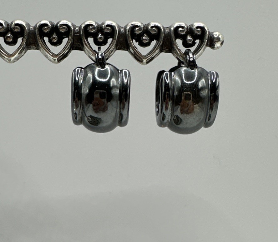 Suzanne Somers Silver 925 Chunky/Huggie Hoop Earrings in a Gun-Metal Grey Color