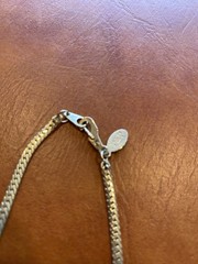 Necklace Gold Toned Flat Chain Classic Staple 18” Vintage Signed