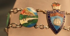 Sterling Enamel Bahamas Bracelet Vintage AMCO