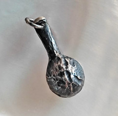 Vintage Sterling Silver 925 Spoon Pendant Charm 2.8g European Jewelry
