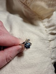 Can’t Find Markings Silver In Appearance Vintage Antique Ring Blue Stone/Pink