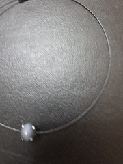 Vintage Te No Germany Floating Bead Wire Choker Necklace 1990 High End