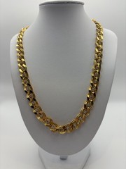 Napier Gold tone rhinestone Chain Link necklace 18 Inch