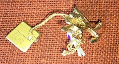 Vintage MINT Swoboda Bird On Nest Brooch W/Eggs Turquoise and Pearls Pin NOS Tag