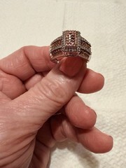 Vtg 925 SterSilver Diamond Pave’ Sz 9-5g Gorgeous Ring!