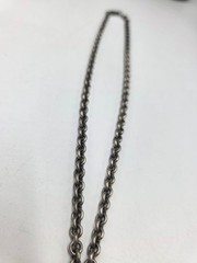 Vintage MAC Cosmetics Logo Pendant Necklace – Pewter Tone Chain–Y2K Collectible