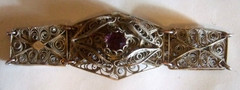 Silver Filigree Bracelet Elegant Estate Jewelry Vintage Style Seven Inches