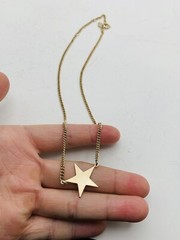 Vintage Avon Gold Tone Star Celestial Dainty Everyday Choker Adjustable Necklace