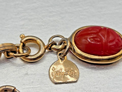 Vintage Judy Lee Multicolor Gemstone Gold tone Bracelet 7″