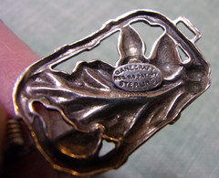 Vintage signed DANECRAFT Sterling Silver 5 Link Bracelet Open Oak Leaves & Acorn