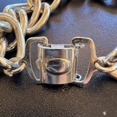 VNTG GERMANY Silver tone DoubleCurbLink Chunky Light Chain Necklace 39.50g 15”