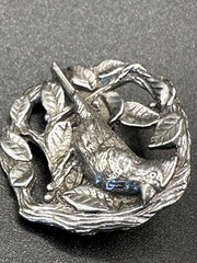 Vintage Signed Birds and Blooms Limited Edition Brooch