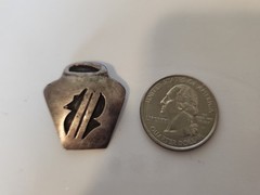 Sterling Silver Vintage Dark Tone Detail Brooch Pin