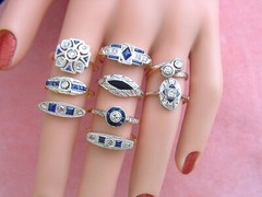 ANTIQUE VICTORIAN .49ctw TRANSITIONAL DIAMOND 18K PETITE CLUSTER RING c1900