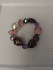 Vintage Stretch Bracelet Acrylic Large Beads Chunky Chic