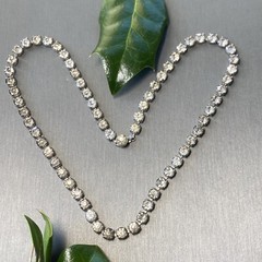 Art Deco Vintage Choker Necklace Estate Jewelry Pre-owned Cut Crystal 14.5″
