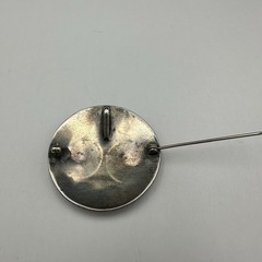 Vintage Silver Brooch Pin Pendant Aztec Modernist Design Thunderbird Eagle