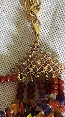 Vintage RJ Graziano Gemstone Semi Precious Multi Stand Multicolor Necklace