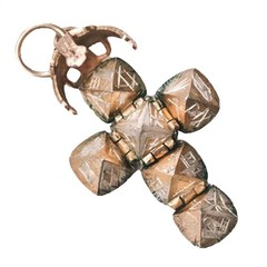 Mini Masonic Transforming Sphere Pendant, Vintage Foldable Ball Necklace TL