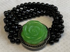 Vtg JTV Stretch Bracelet 6″-8″ Jewelry Interchangeable Magnetic Carved Roses