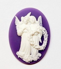 10 Different 40x30mm Victorian Beautiful Guardian Angel Cameos, All Very Nice