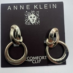 Y2K Monet & Ann Klein Gold Tone Clip On Earrings Lot Of 2