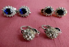 SCREW BACK/CLIP ON MID CENTURY EARRING PAIRS, NO FLAWS; PEARL,STEARLING + MORE