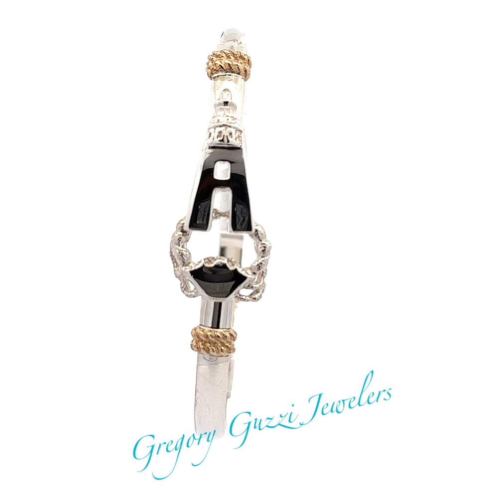 Sterling Silver And 14KT. Annapolis Maryland Destination Bracelet (5mm)