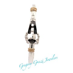 Sterling Silver And 14KT. Annapolis Maryland Destination Bracelet (5mm)