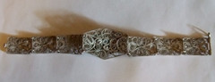 Silver Filigree Bracelet Elegant Estate Jewelry Vintage Style Seven Inches