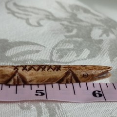 Vintage ooak Hand Carved crocodile Alligator pendant 3.5″