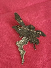 Beautiful Art Nouveau Sterling Silver 925 Fairy Nymph Antique Pendant