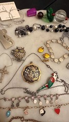 Assorted Vintage Costume Jewelry Lot – Necklaces, Bracelets, Pins, and Earrings