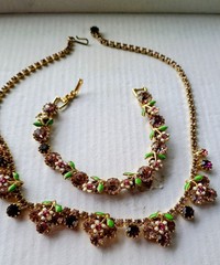 1950s Weiss Floral Necklace & Bracelet Set