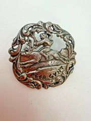 Norsk Tinn Peer Gynt Brooch Viking Style Pin Unisex