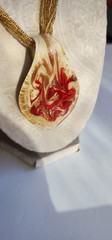 Vintage VTG Signed Venetian Murano Glass Necklace Peandant Jewelry