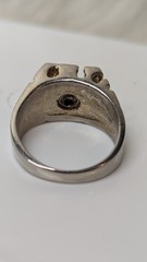 Vintage 18KT HGE Mens Ring Size 11.25 Heavy Gold Electroplate Golden Nugget