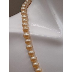 Vintage 1950s Made in Japan Single Strand Champagne Simulated Pearl Necklace