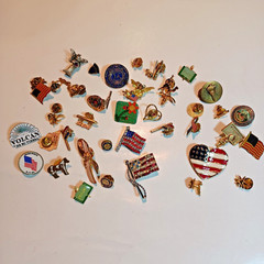 Assorted Lot of 41 Lapel Pins and Brooches AS IS 1 Lapel Pin Missing Back