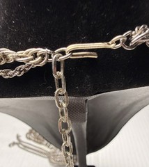 Vintage Tribal Ethnic Filigree Metalwork Fringe Tassel Necklace Silver Tone Boho