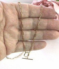 Vintage Jewellery Yellow Gold Chain Necklace Antique Deco Dress Jewelry