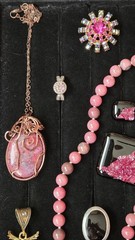 Vintage To Now Necklace Bracelet Brooch Earring Lot Mauve Purple Pink