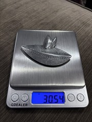 RARE Sterling Goose Feather brooch pin Eigil Jensen Danish Anton Michelsen.