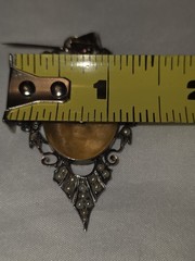 Antique Victorian Mourning Locket Brooch Pendant Seed Pearl Turquoise GF