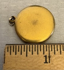 Victorian Antique Gold Filled Pendant Fob Charm Paste Rhinestone Horseshoe 1″ GF