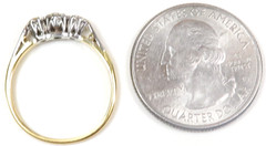 Antique Art Deco 1920’s PPLS 3 Diamond Engagement Ring Size 8.25 UK-Q EGL USA