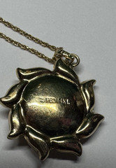 Vintage PBD 14K Yellow Gold Sun Pendant With 19″ Chain Necklace. 2.0g