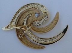 TONA 2 Tone Brooch Pin Pendant