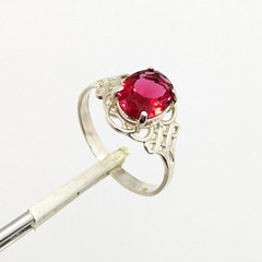 Vintage Elegant RING Silver 925 with Chic Bright Stone-size: 8.75US (18.5mm)| #7
